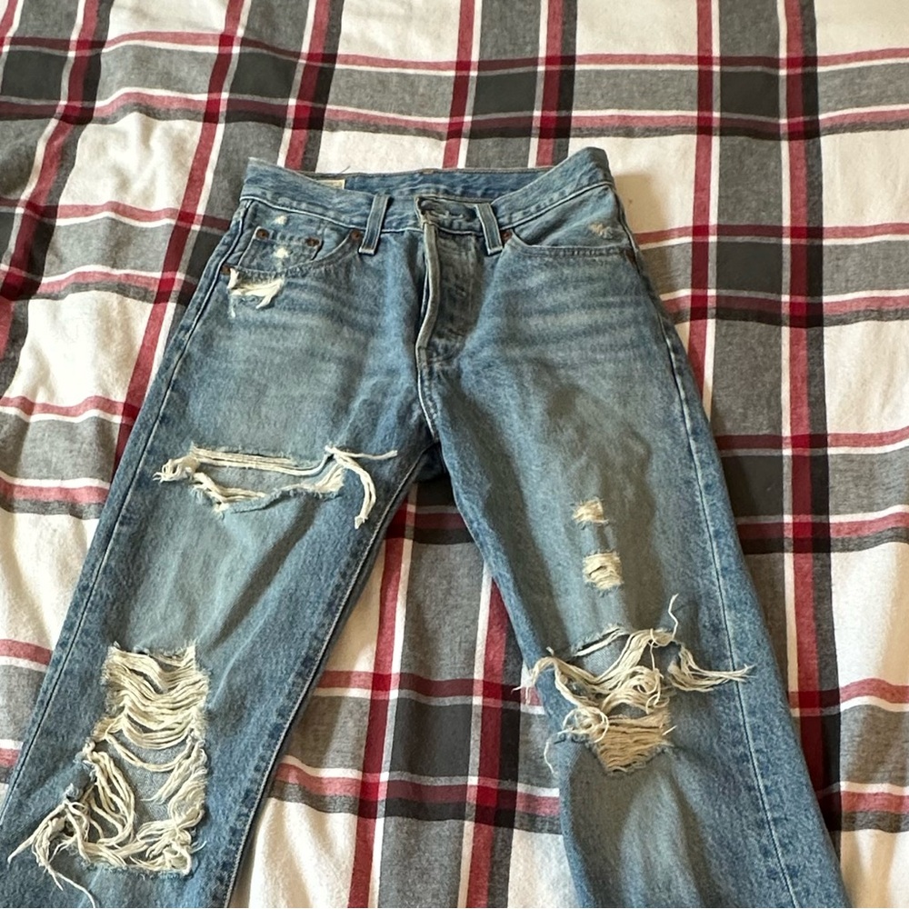 Levi's Women's Distressed Mom Jeans